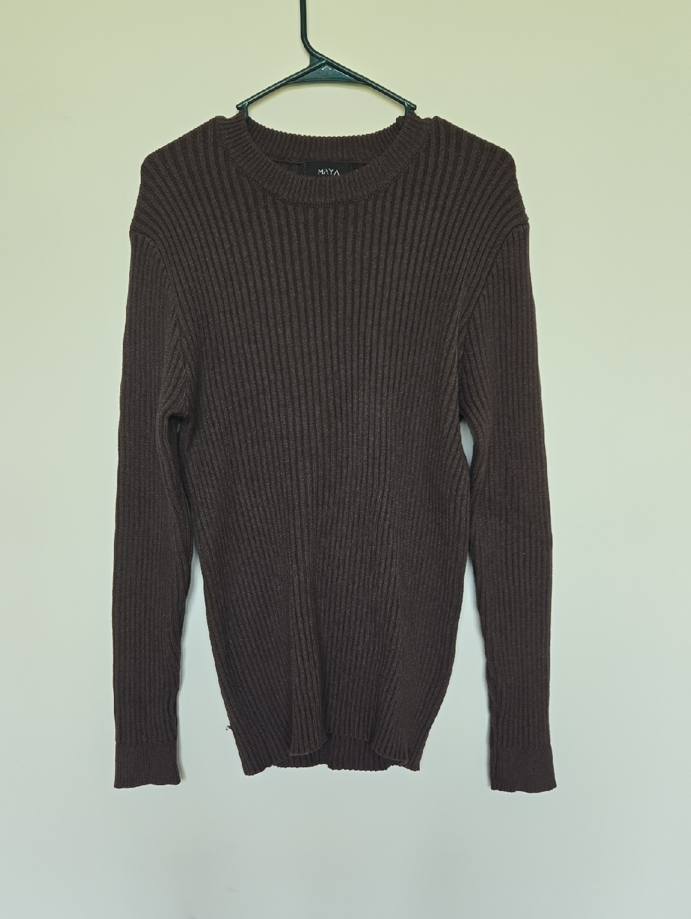 Maya Men's Crewneck Sweater in Dark Brown